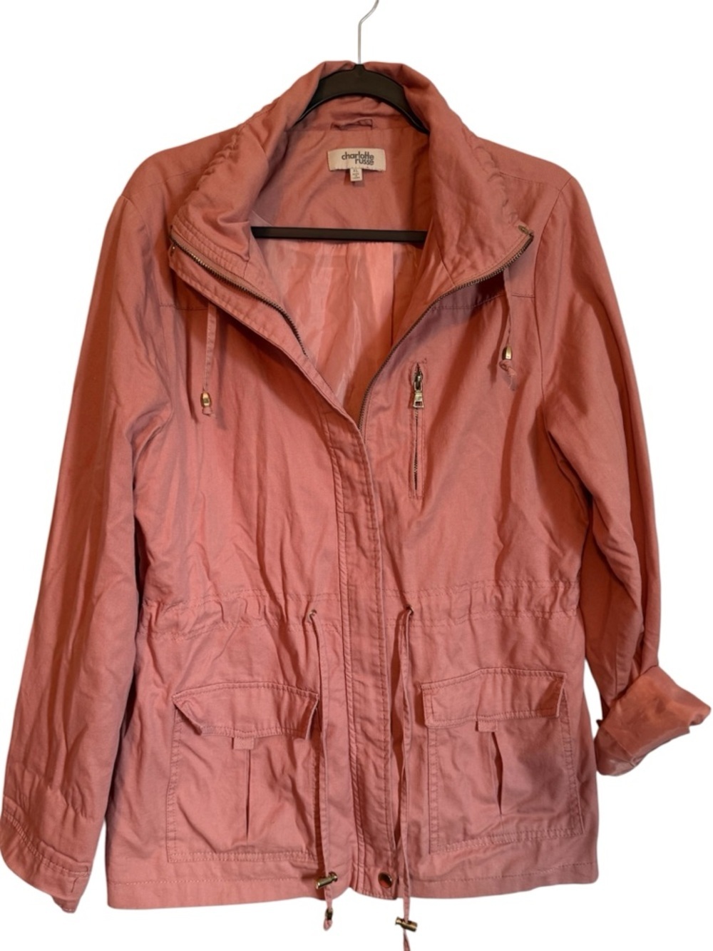 Charlotte Russe Dusty Rose Utility Jacket